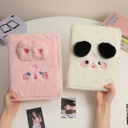 A5 Binder Photocard Holder Cute Plush Photo Album Kpop Idol Photocards Collect Book Student School Notebook Stationery