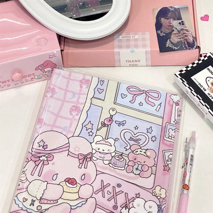 Cute Rabbit A5 Kpop Idol Photocard Holder Binder Photo Album Photocards Collect Book Album for Photographs Stationery