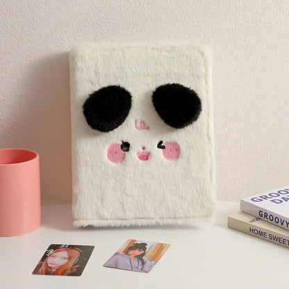 Plush A5 Binder Photocard Holder Photo Album Kpop Idol Photocards Collect Book Student School Notebook Фотоальбом 포카포장용품