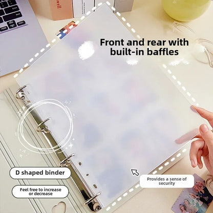 A4 Binder Photocards Holder Kpop Idol Photo Album with 25pcs 9grids Transparent Sleeves Photocard Album Collect Book Фотоальбом